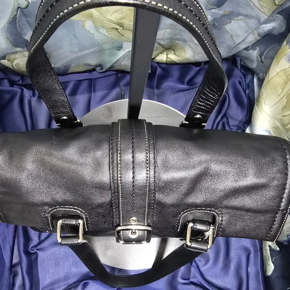 EUC Coach Black Leather Hamilton Handbag/Satchel - Picture 8 of 16